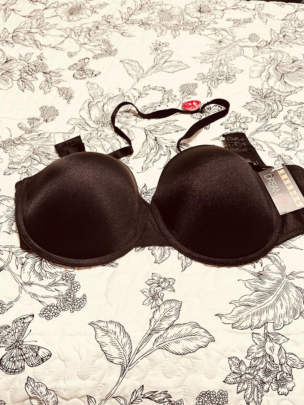 Black Strapless Push-Up Bra